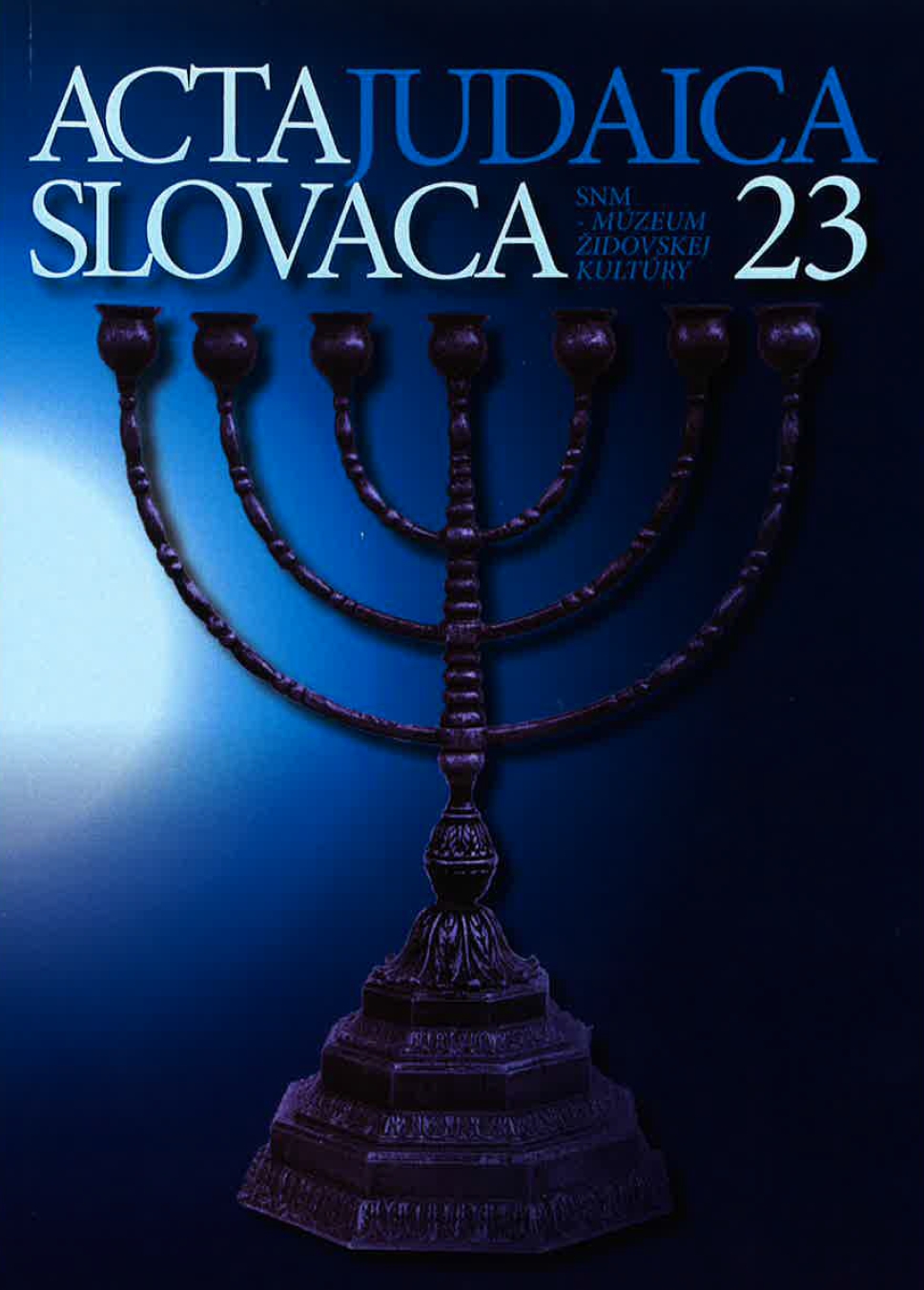 Acta Judaica Slovaca 23